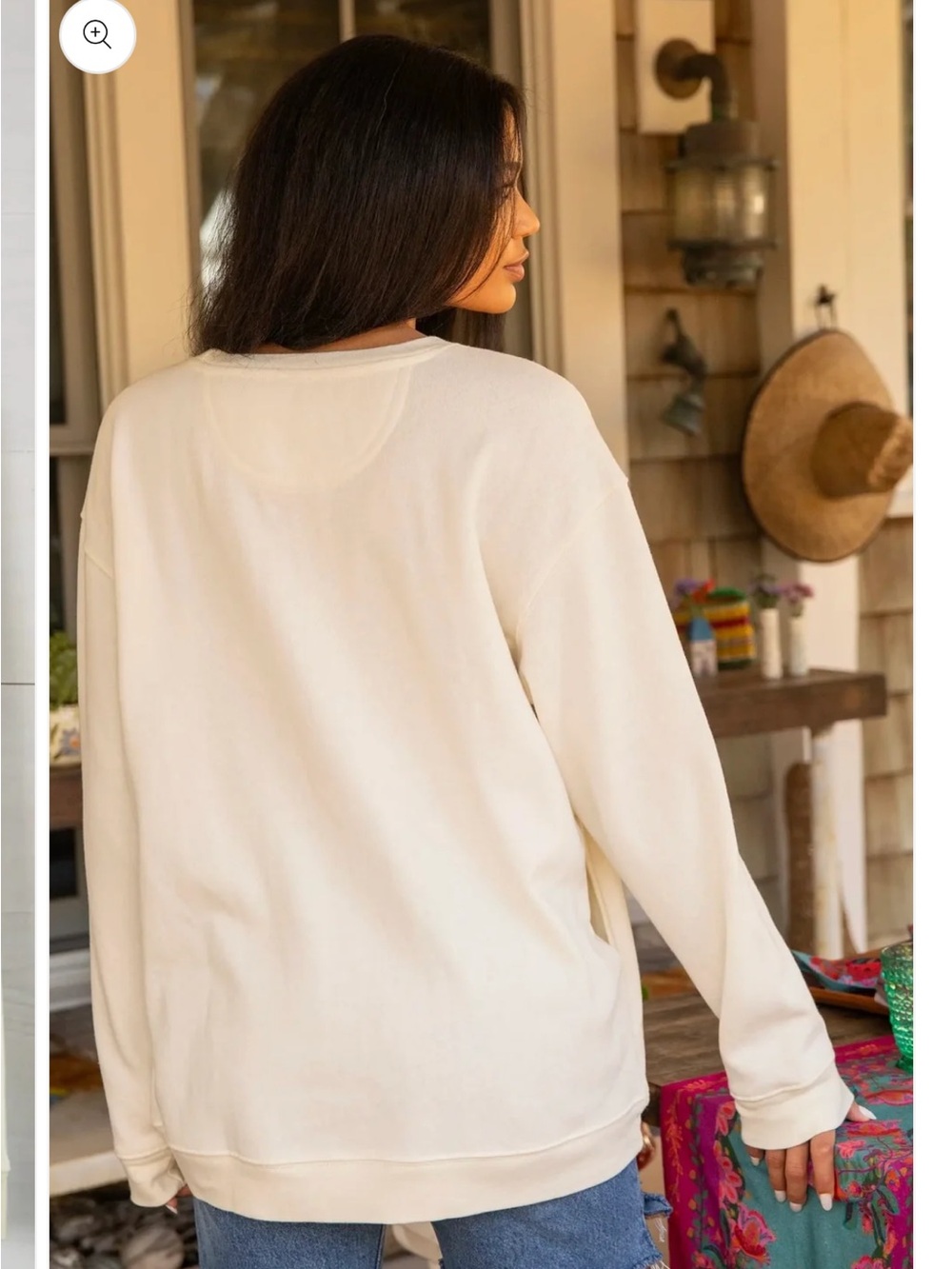 NATURAL LIFE Cream Sweatshirt with Floral Heart Graphic - Picture 8 of 8
